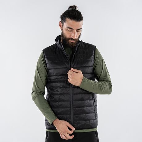 Αμάνικο Μπουφάν Puffer Ανδρικό Padded Idi Μαύρο APU 80537