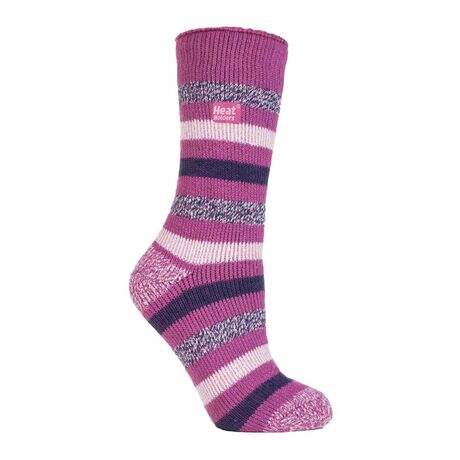 H.H.SOCKS LADIES FASHION TWIST CREW MULTI TW. 6251 HEAT HOLDERS 80018-MULTI TW. 6251