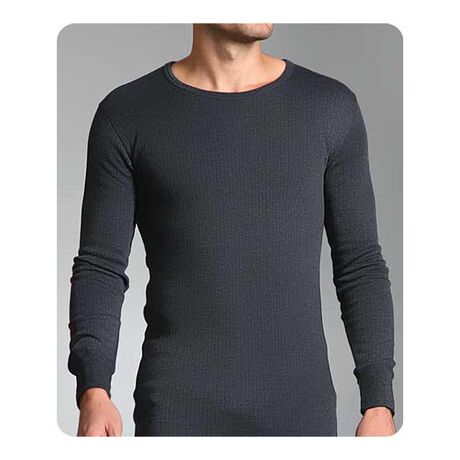 H.H.MENS  LONG SLEEVE VESTS CHARCOAL M  80118